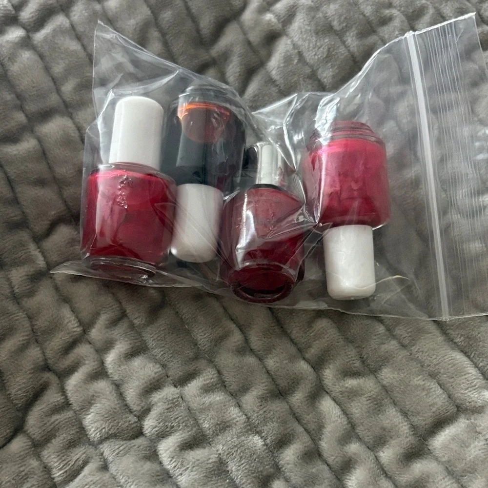 Set of Red and Black Nail Polishes